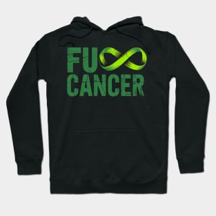 Fuck Cancer Lymphoma Awareness Green Ribbon Hoodie